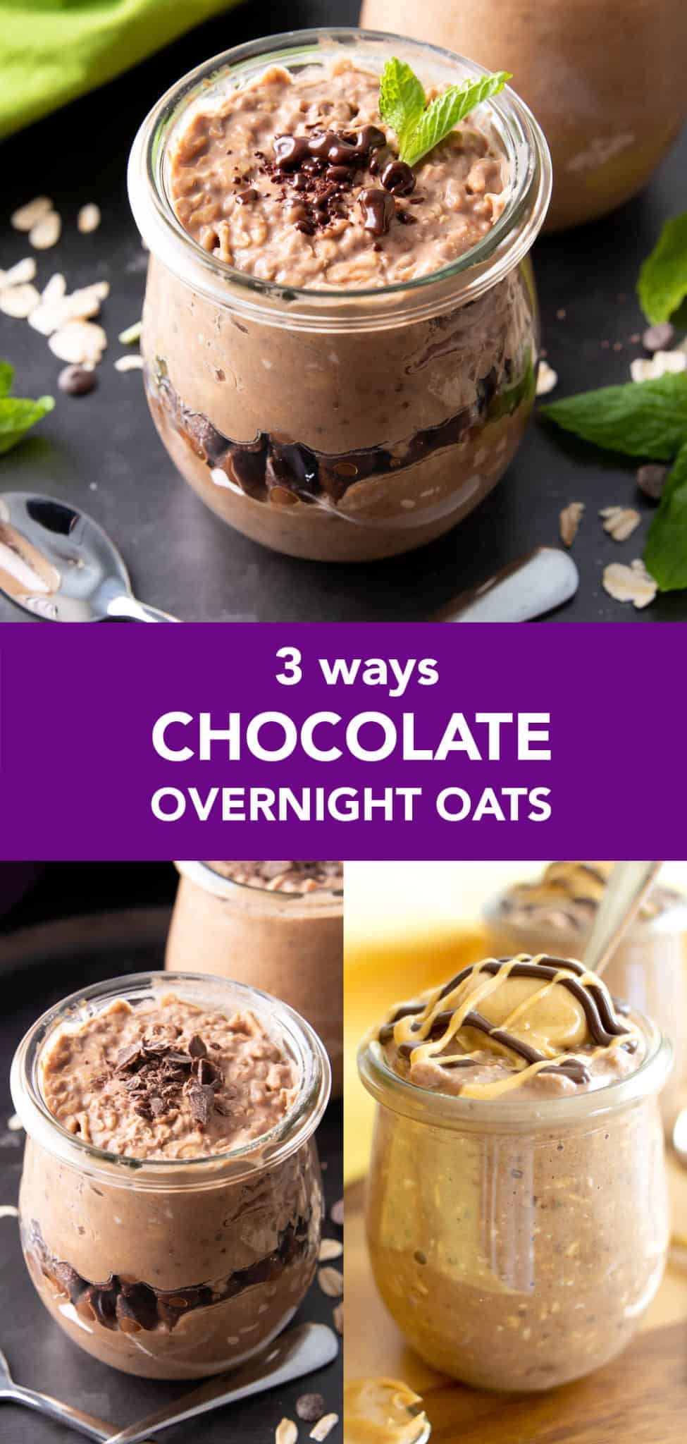 Chocolate Overnight Oats 3 Ways Beaming Baker