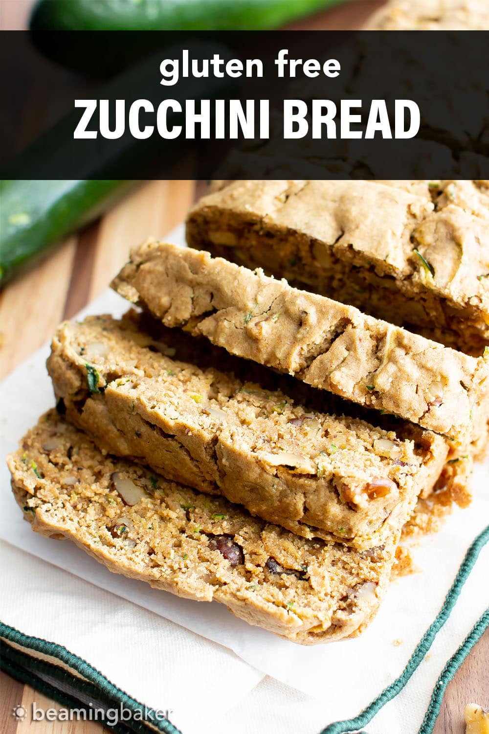 Gluten Free Zucchini Bread Recipe (Vegan) - Beaming Baker