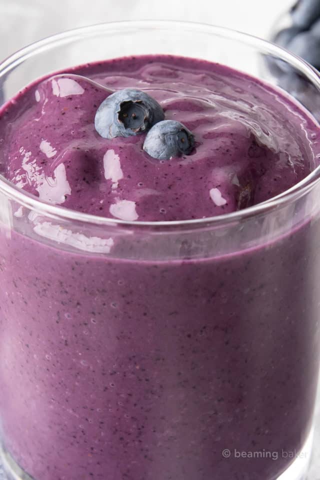 Blueberry Smoothie – 3 Ingredients! - Beaming Baker