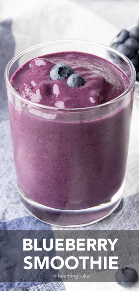 Blueberry Smoothie – 3 Ingredients! - Beaming Baker