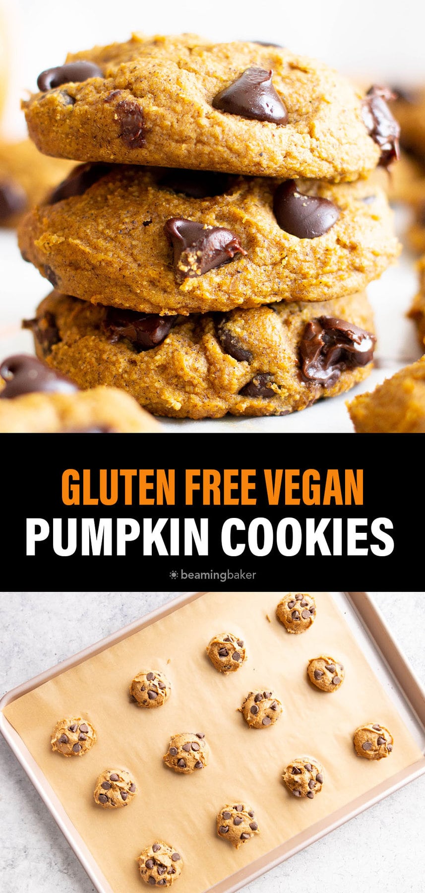 Gluten Free Pumpkin Cookies (Vegan) - Beaming Baker