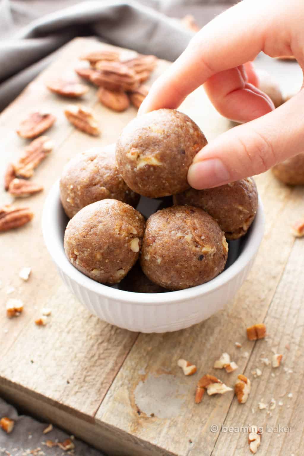 3 Ingredient Vegan Energy Balls Beaming Baker