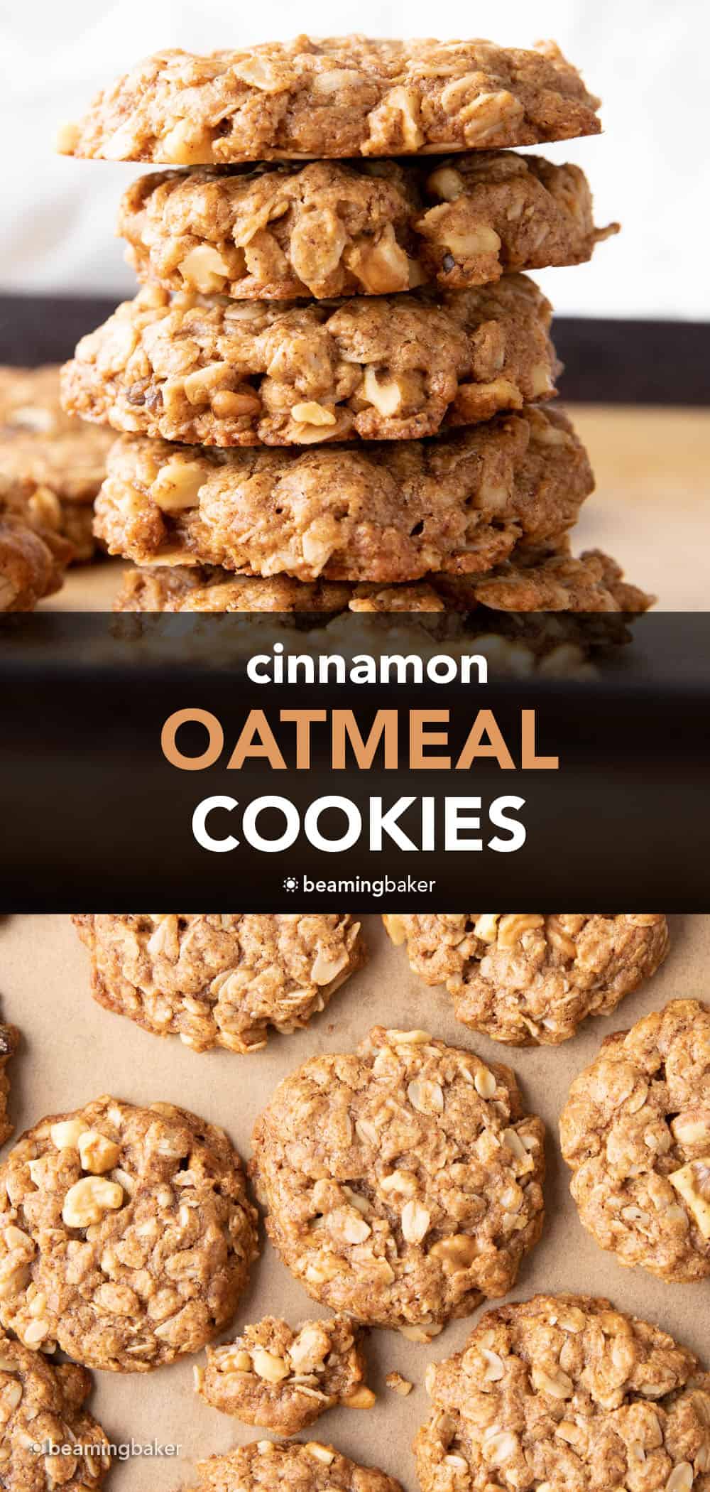 Cinnamon Oatmeal Cookies pin image
