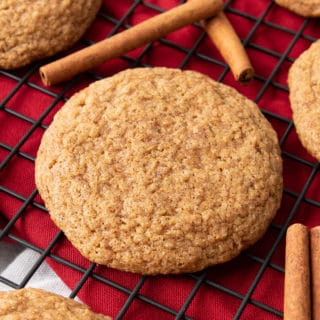 vegan cinnamon cookies recipe featured square