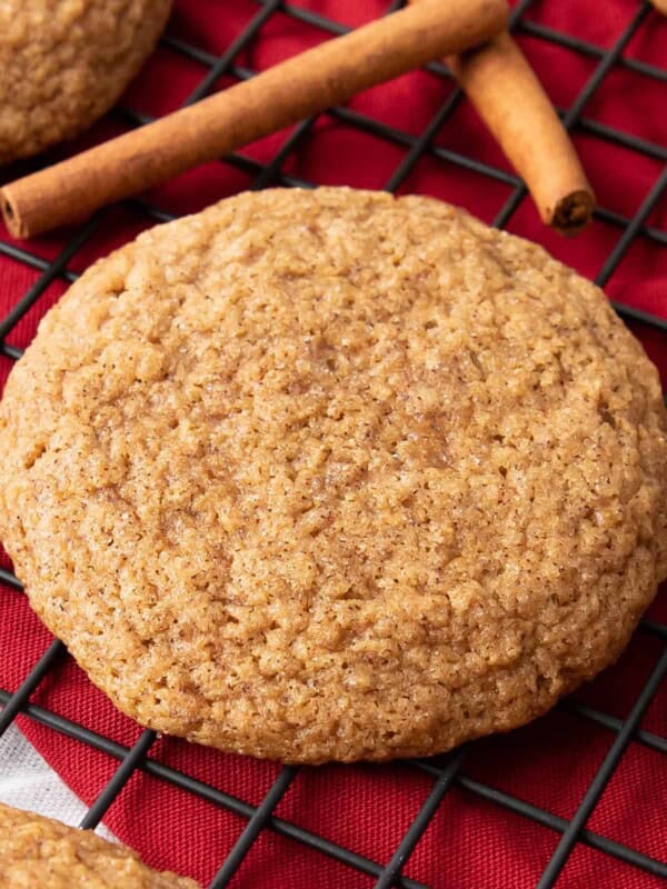 vegan cinnamon cookies recipe featured square