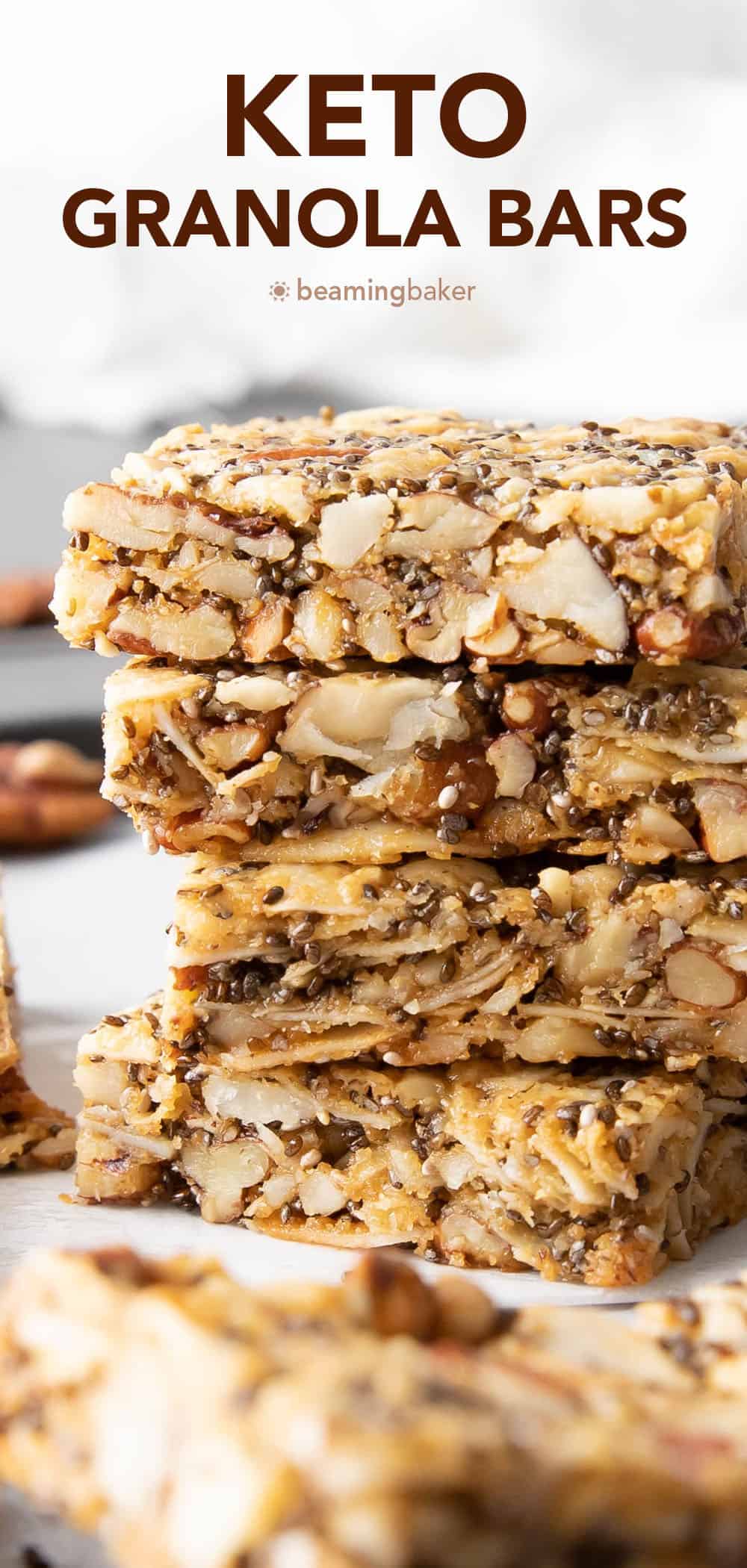 Keto Granola Bars pin image