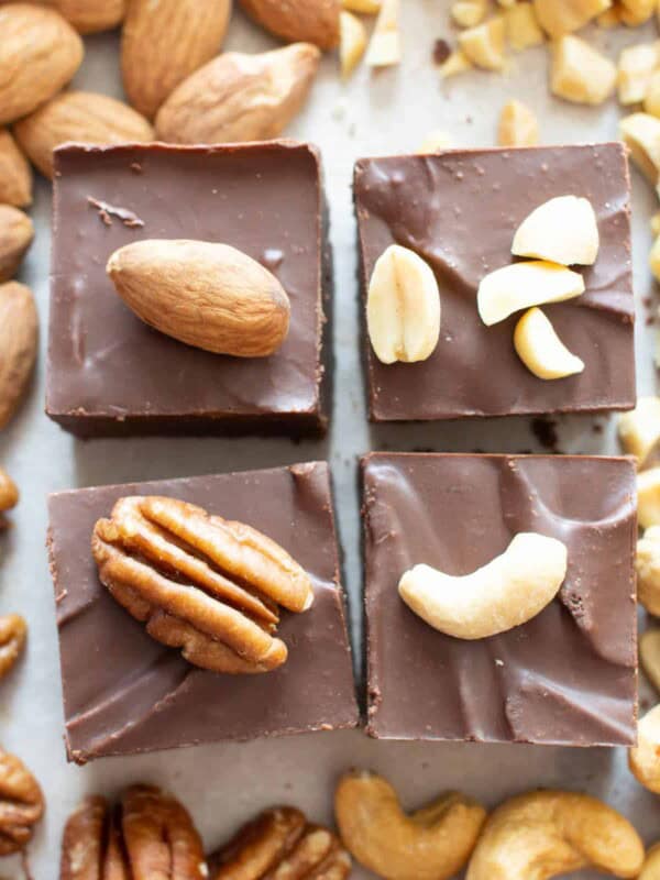 Keto Fudge, four different ways amongst nuts