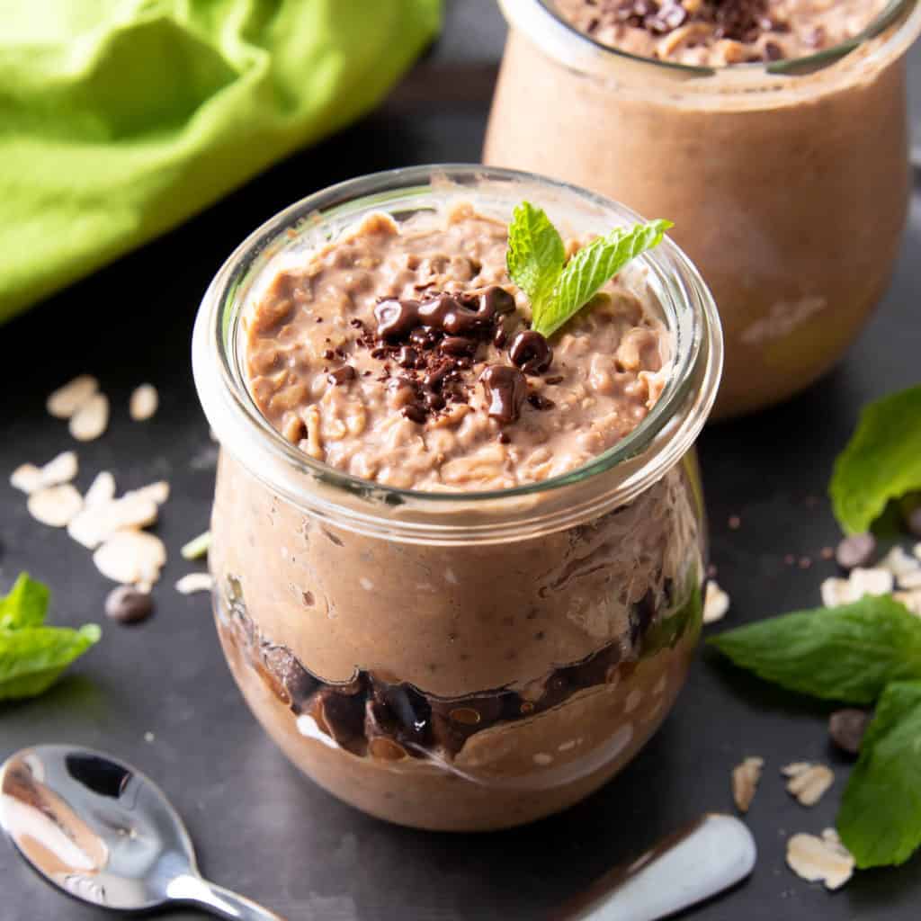 Mint Chocolate Chip Overnight Oats Recipe Beaming Baker