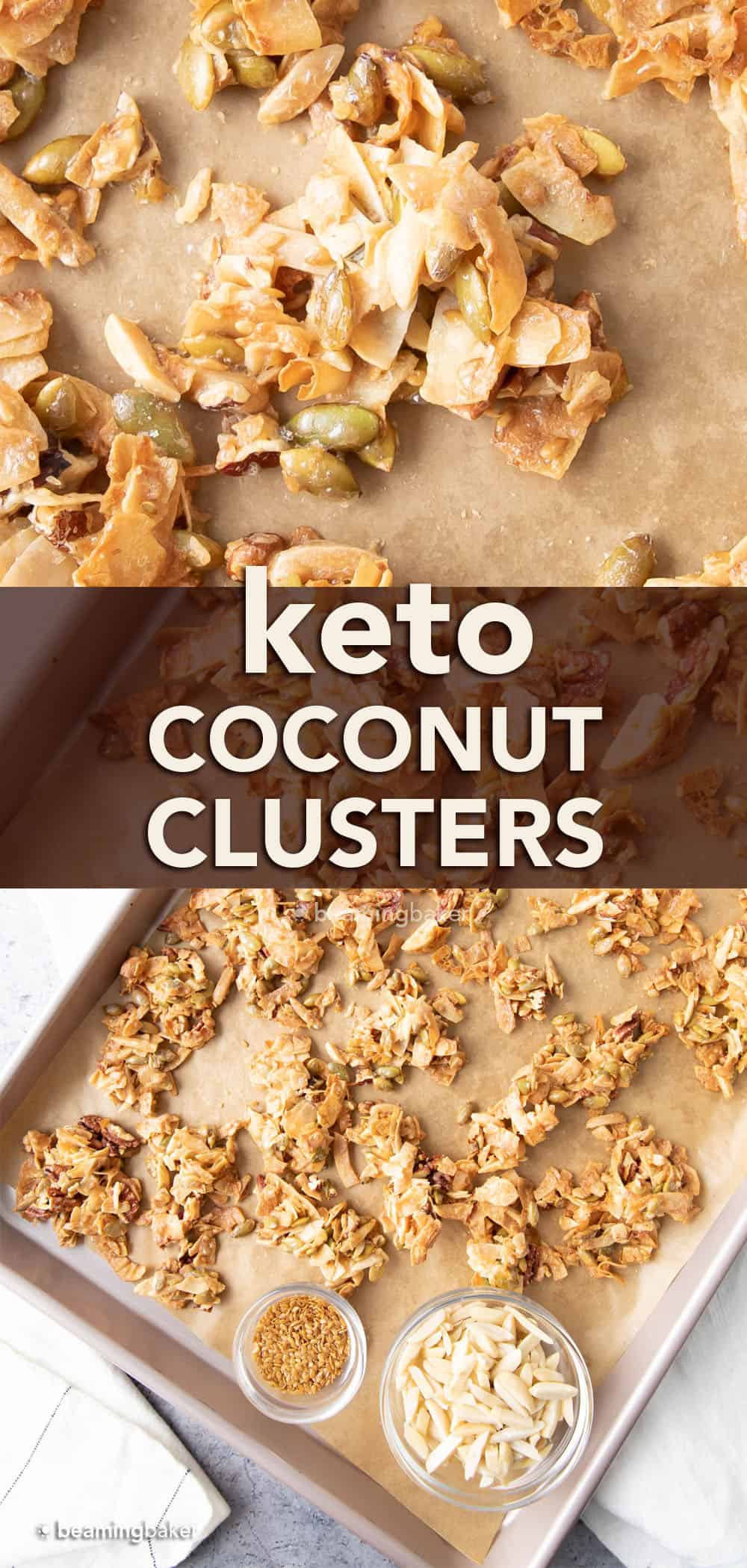 Keto Coconut Clusters pin image