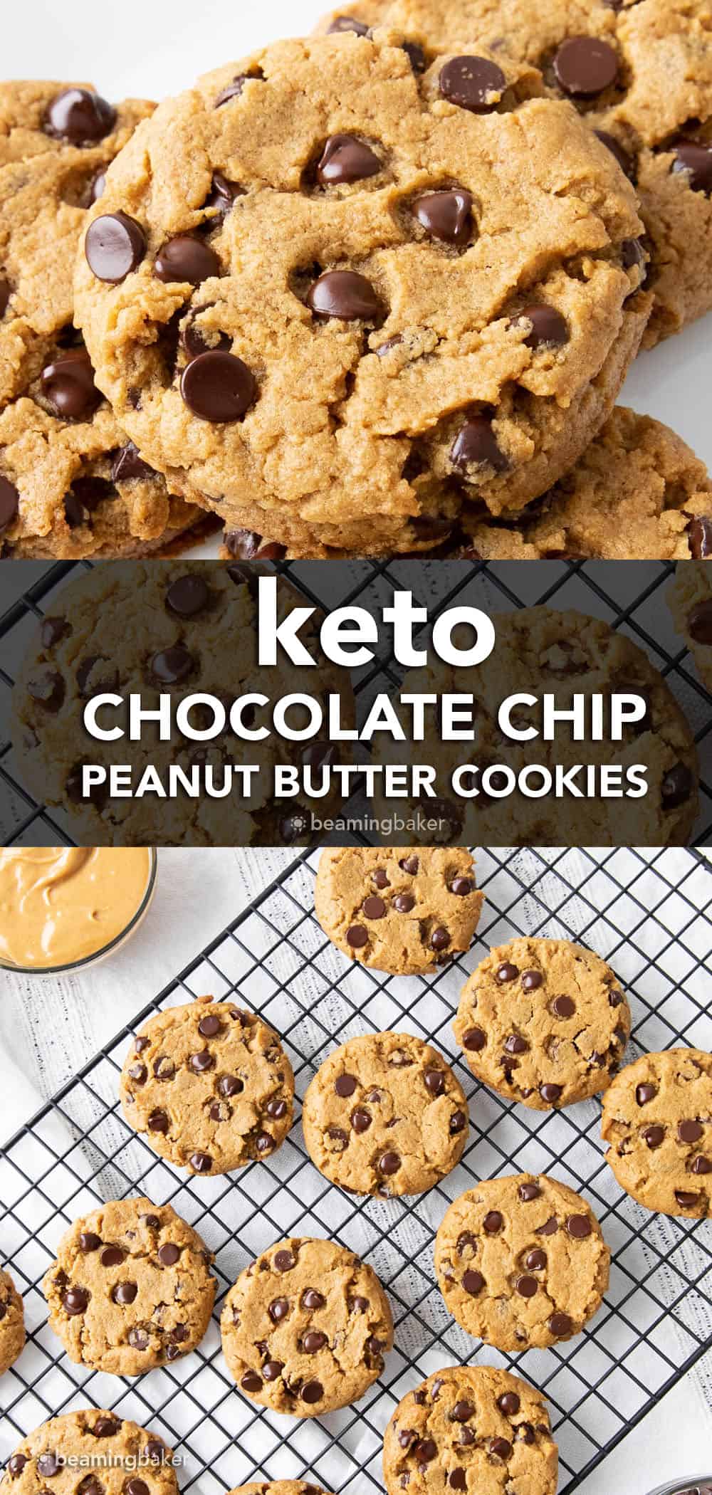 Keto Peanut Butter and Chocolate Cookies pin image