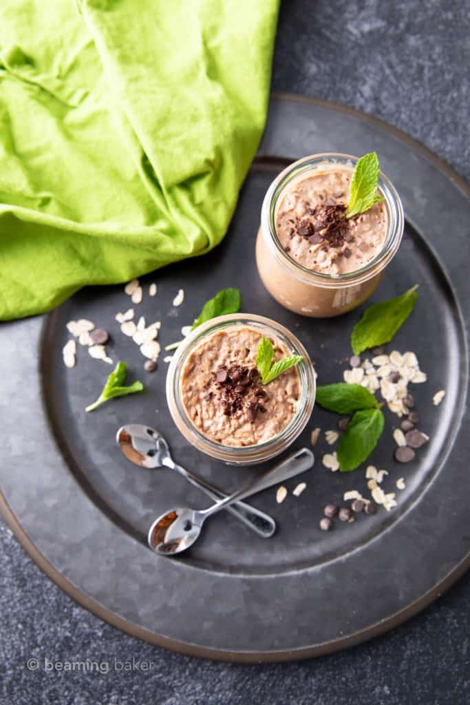 Mint Chocolate Chip Overnight Oats Recipe Beaming Baker