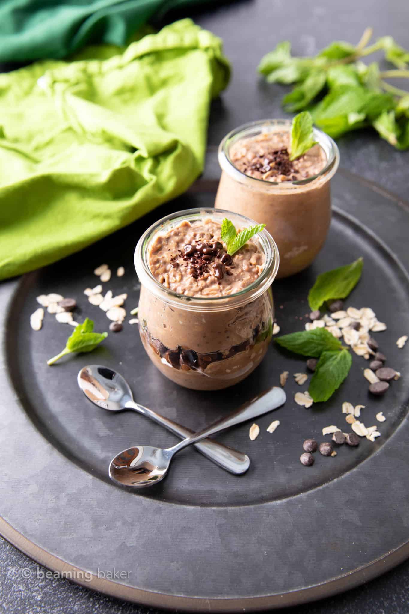 Mint Chocolate Chip Overnight Oats Recipe Beaming Baker