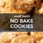 Small Batch No Bake Cookies pin image 2
