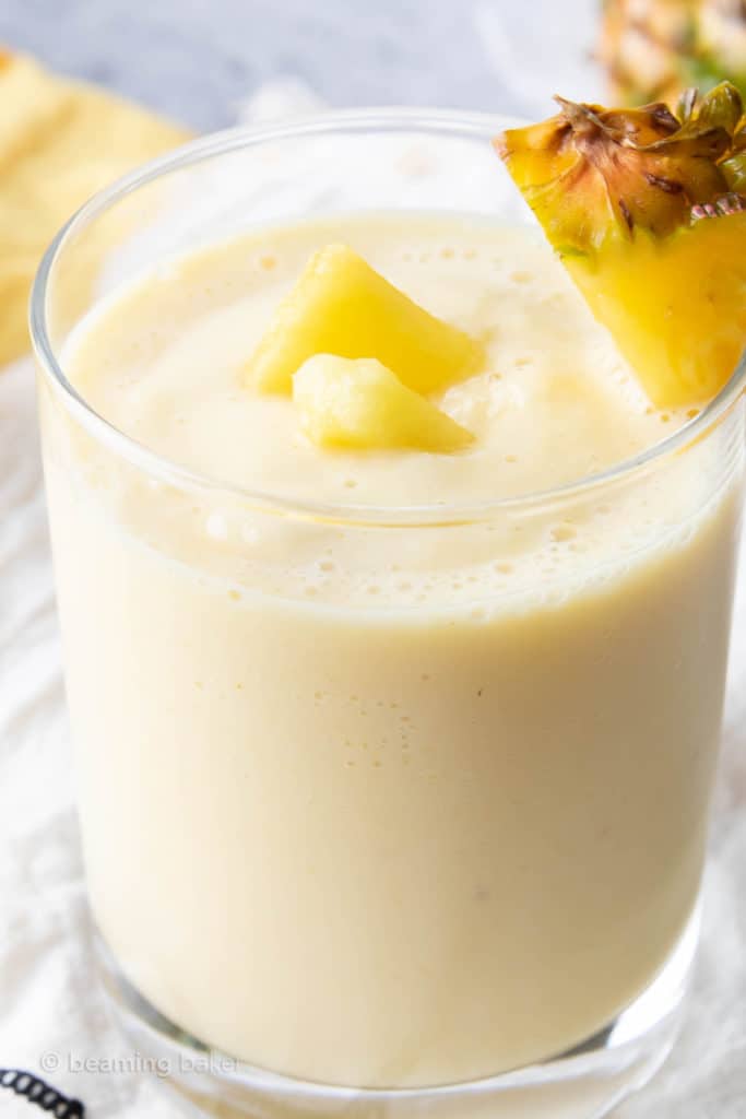 Pineapple Smoothie with Milk & Yogurt - Beaming Baker