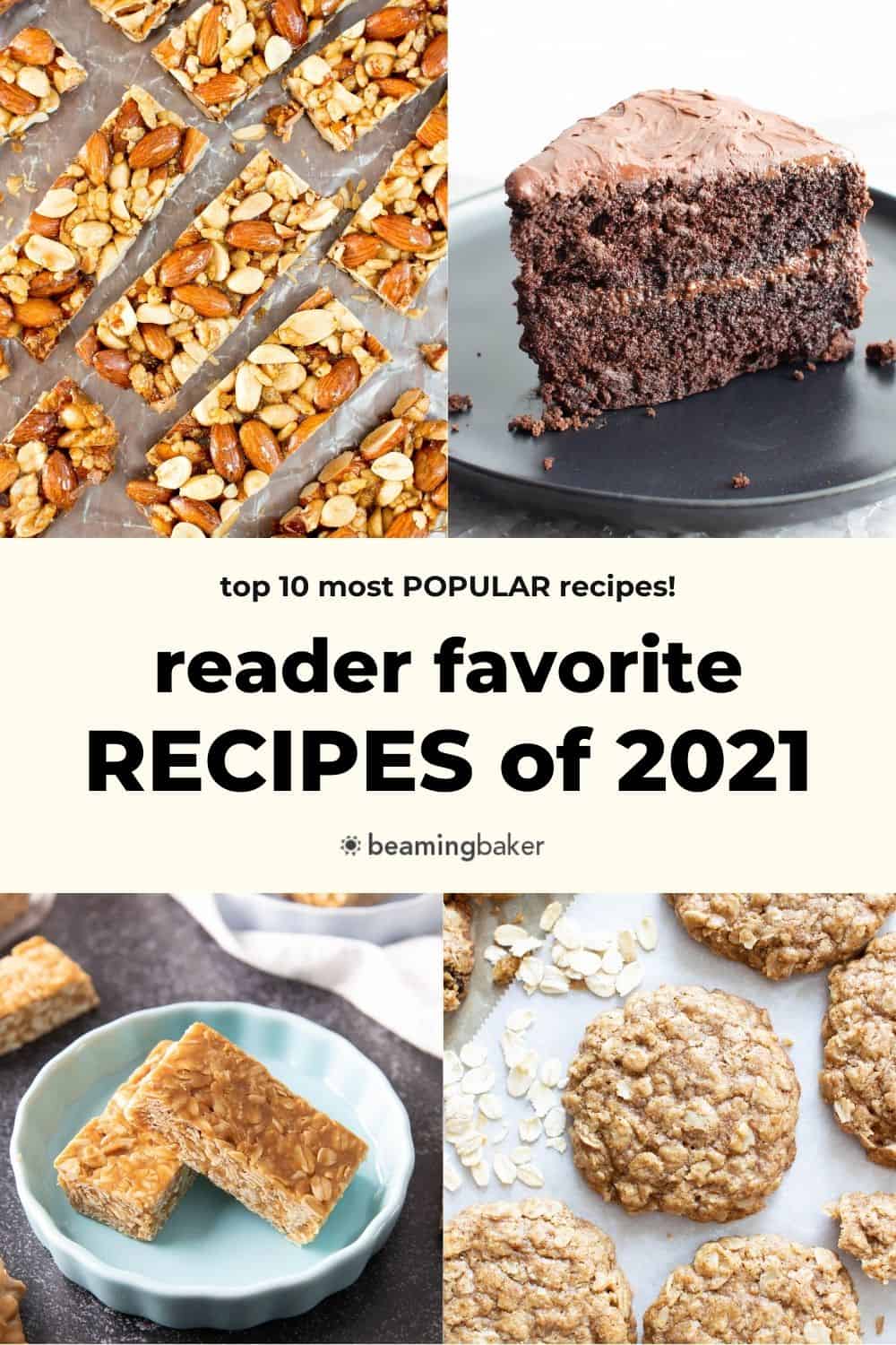 Your Top 10 Recipes of 2021 at Beaming Baker featured pin