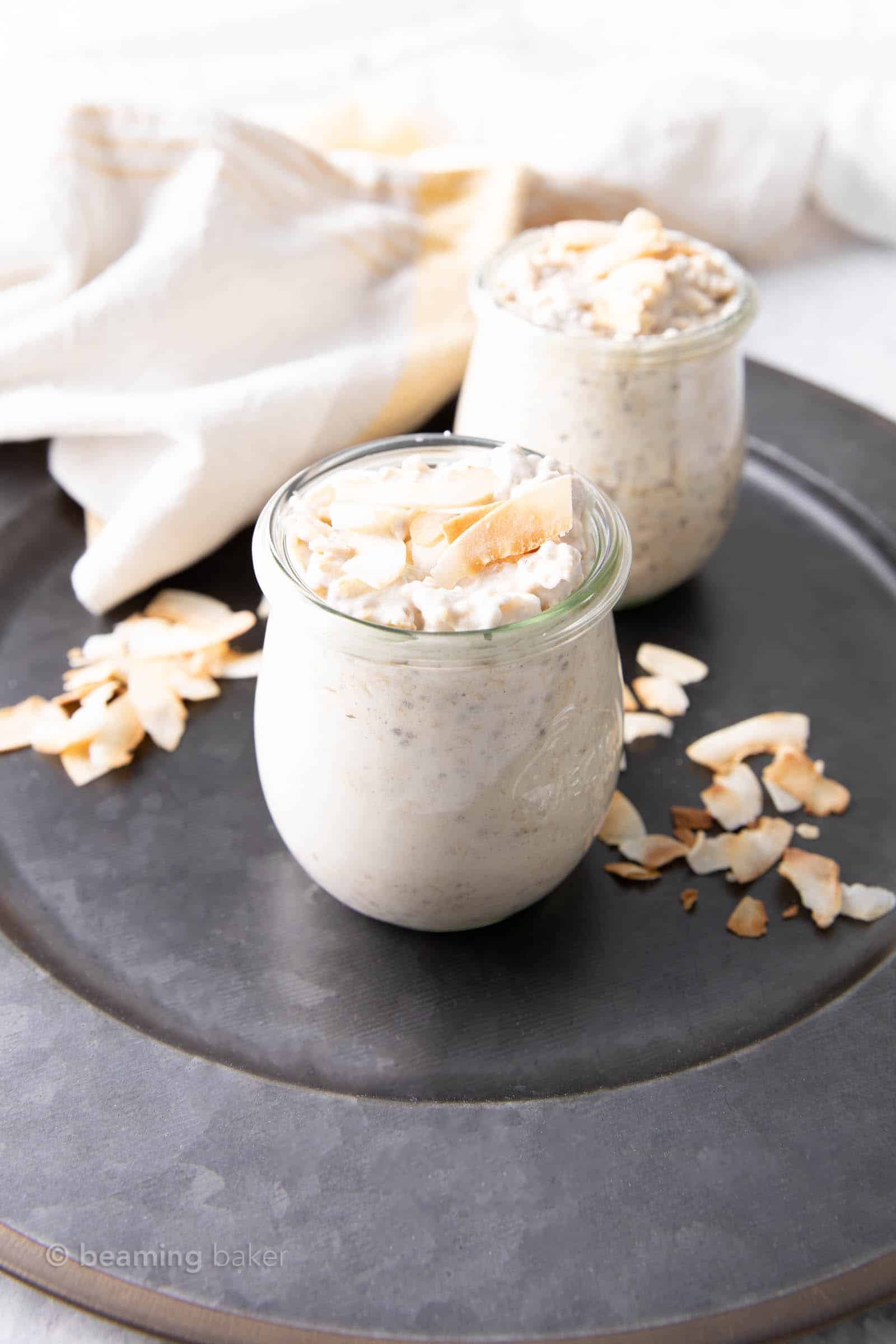 far view of the overnight oats coconut cream recipe