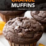Chocolate Orange Muffins (Vegan) pin image
