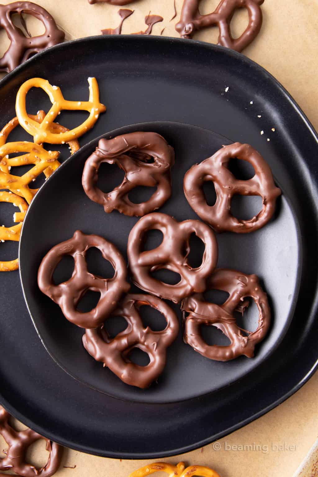 Vegan Chocolate Covered Pretzels Beaming Baker