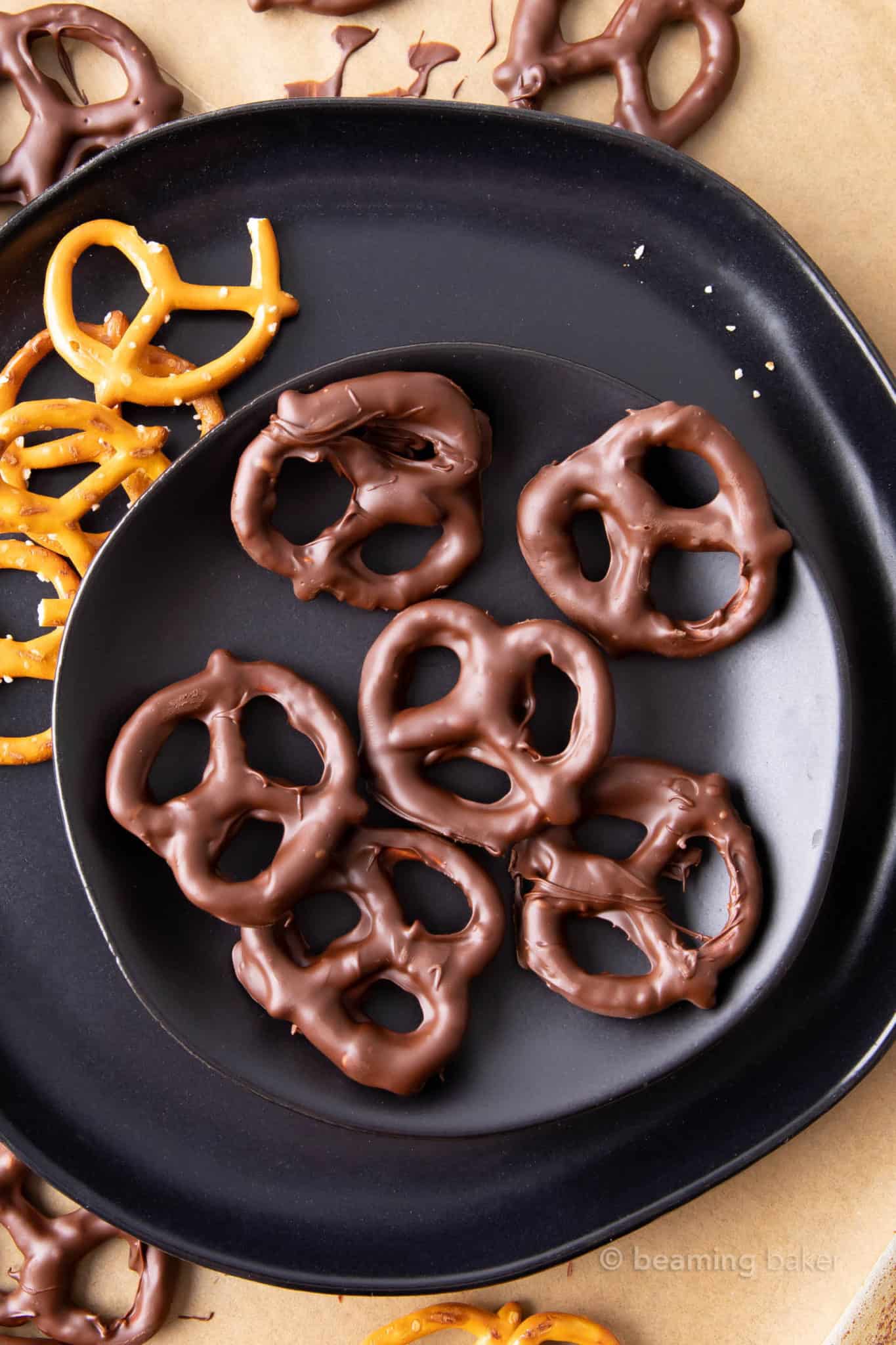 Vegan Chocolate Covered Pretzels Beaming Baker