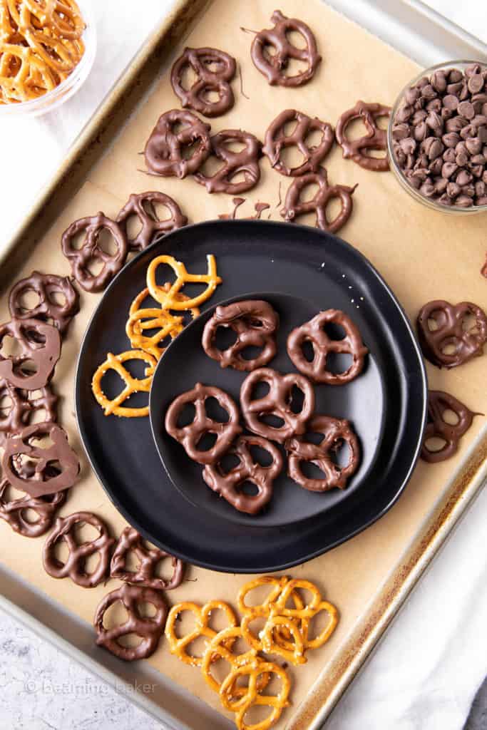 Vegan Chocolate Covered Pretzels Beaming Baker
