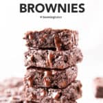 Fudgy Vegan Brownies - 6 Ways short pin image