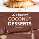 20 Healthy Coconut Dessert Recipes long pinterest image
