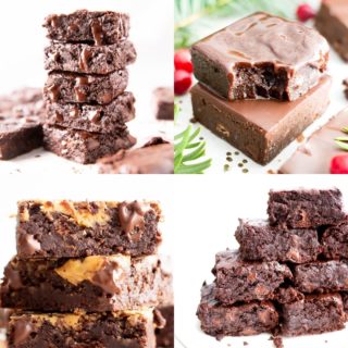Fudgy Vegan Brownies - 6 Ways featured square image
