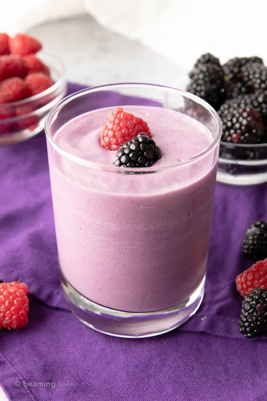 Keto Berry Smoothie (Low Carb) Beaming Baker