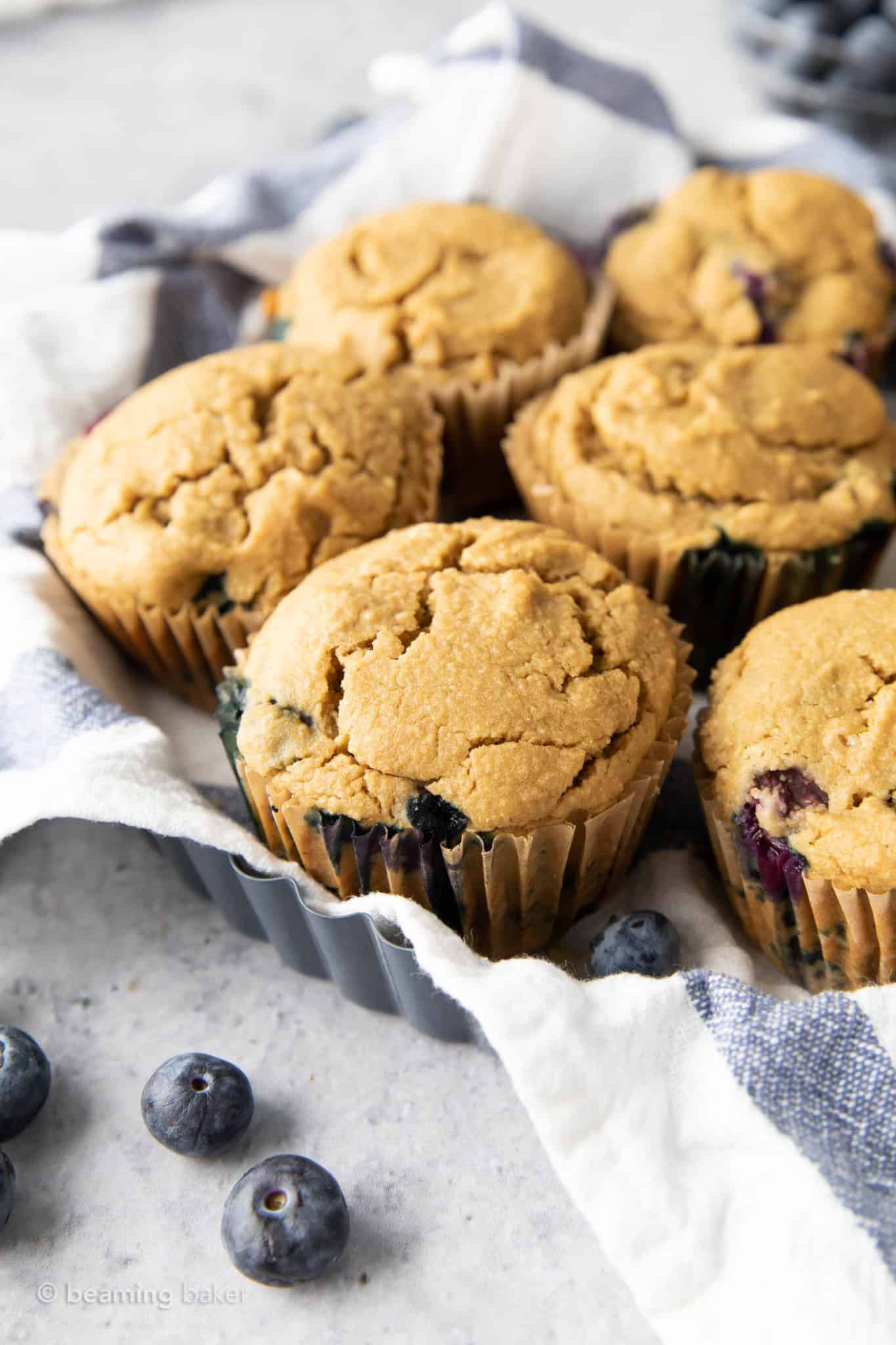 Oat Flour Blueberry Muffins Beaming Baker