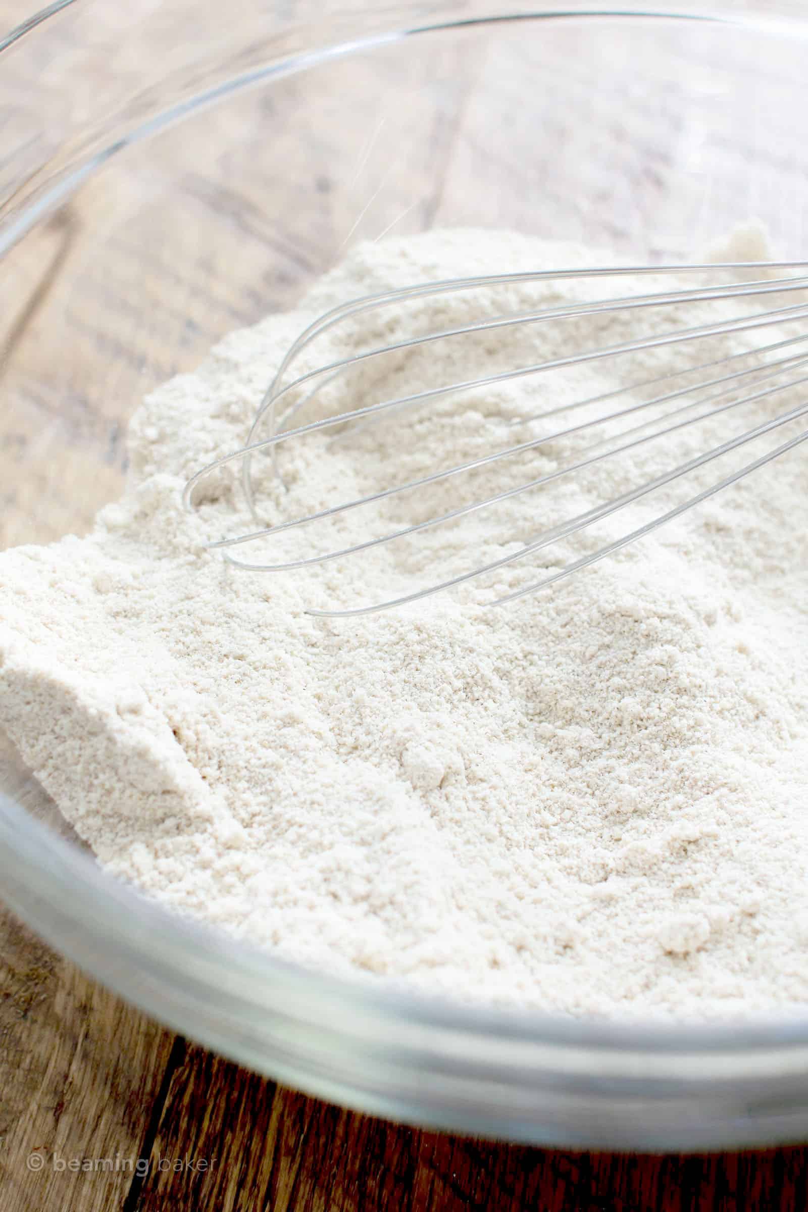 Dry Ingredients for gluten free vegan muffin recipe