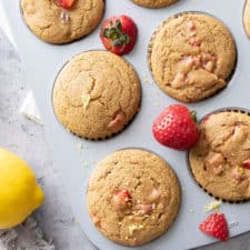 Strawberry Lemon Muffins Recipe (V, GF)-image