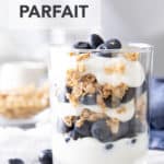Blueberry Yogurt Parfait short pin image
