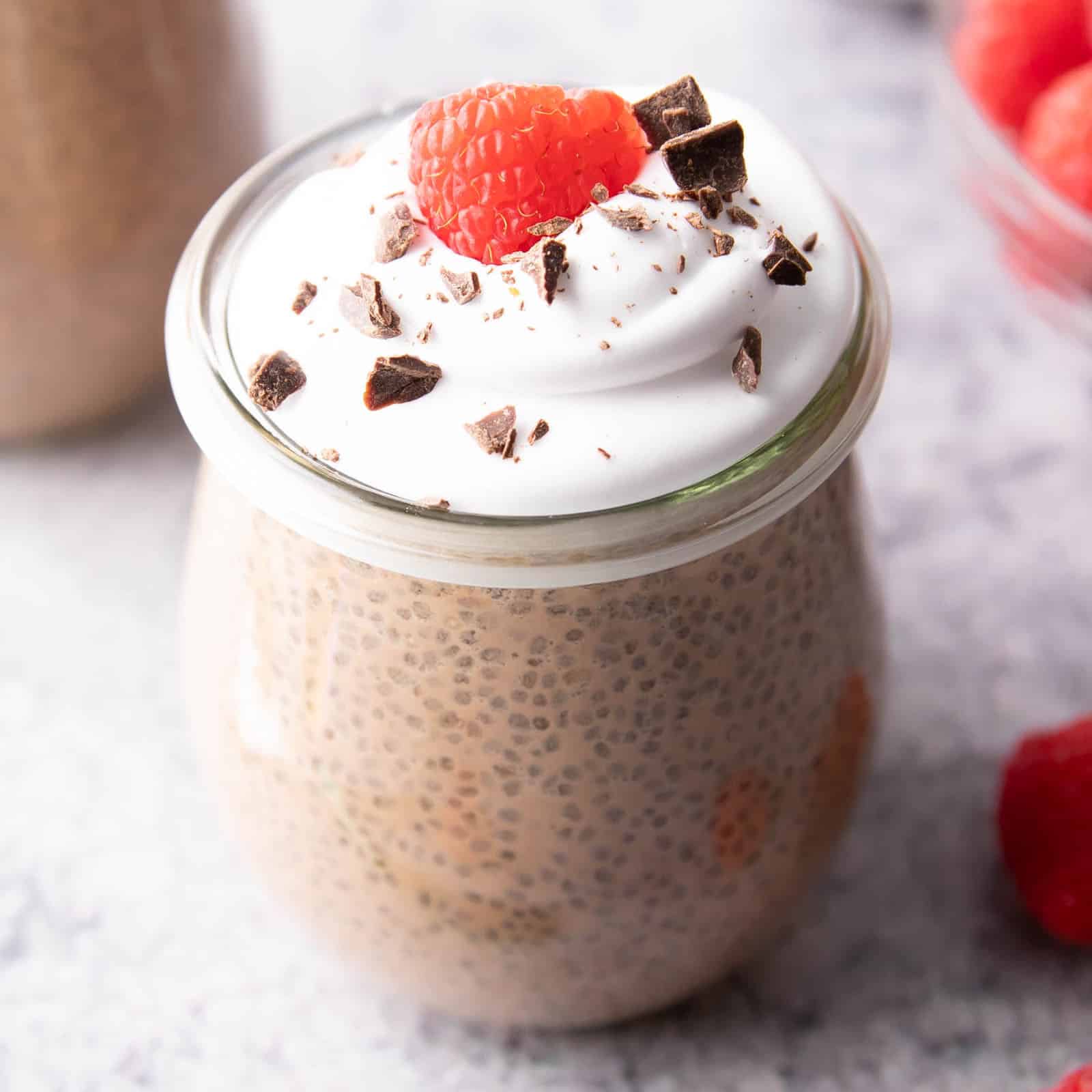 chocolate chia pudding featured image