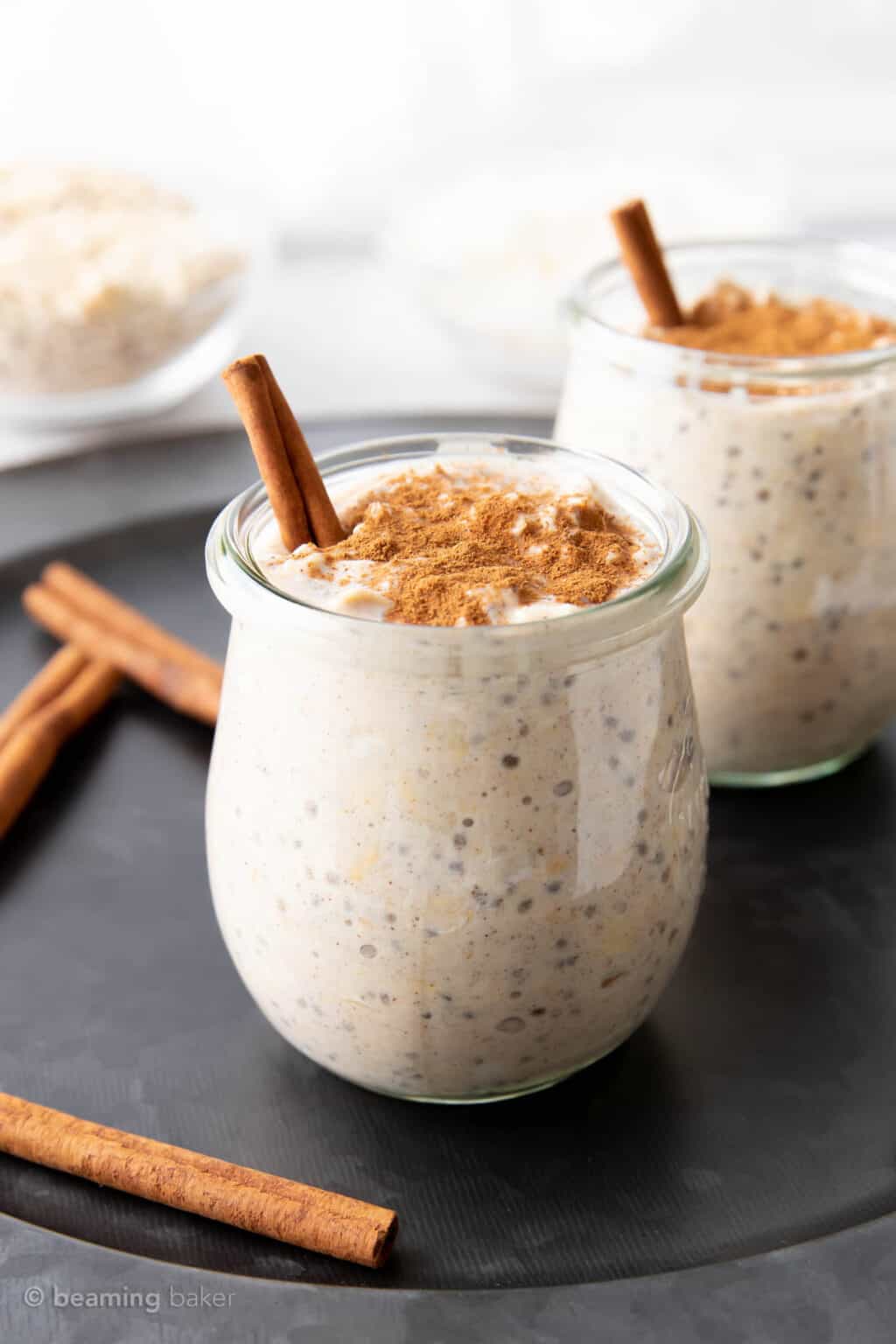 Cinnamon Overnight Oats - Beaming Baker