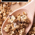 Hemp Granola Recipe with Hemp Hearts short Pinterest image.