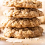 Healthy Oatmeal Cookies short Pinterest image.