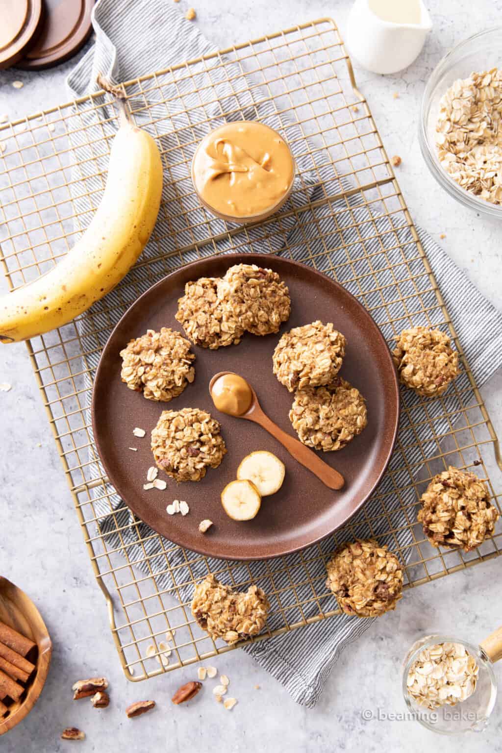 3 Ingredient Peanut Butter Banana Cookies Beaming Baker