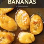 Caramelized Bananas short pinterest image.