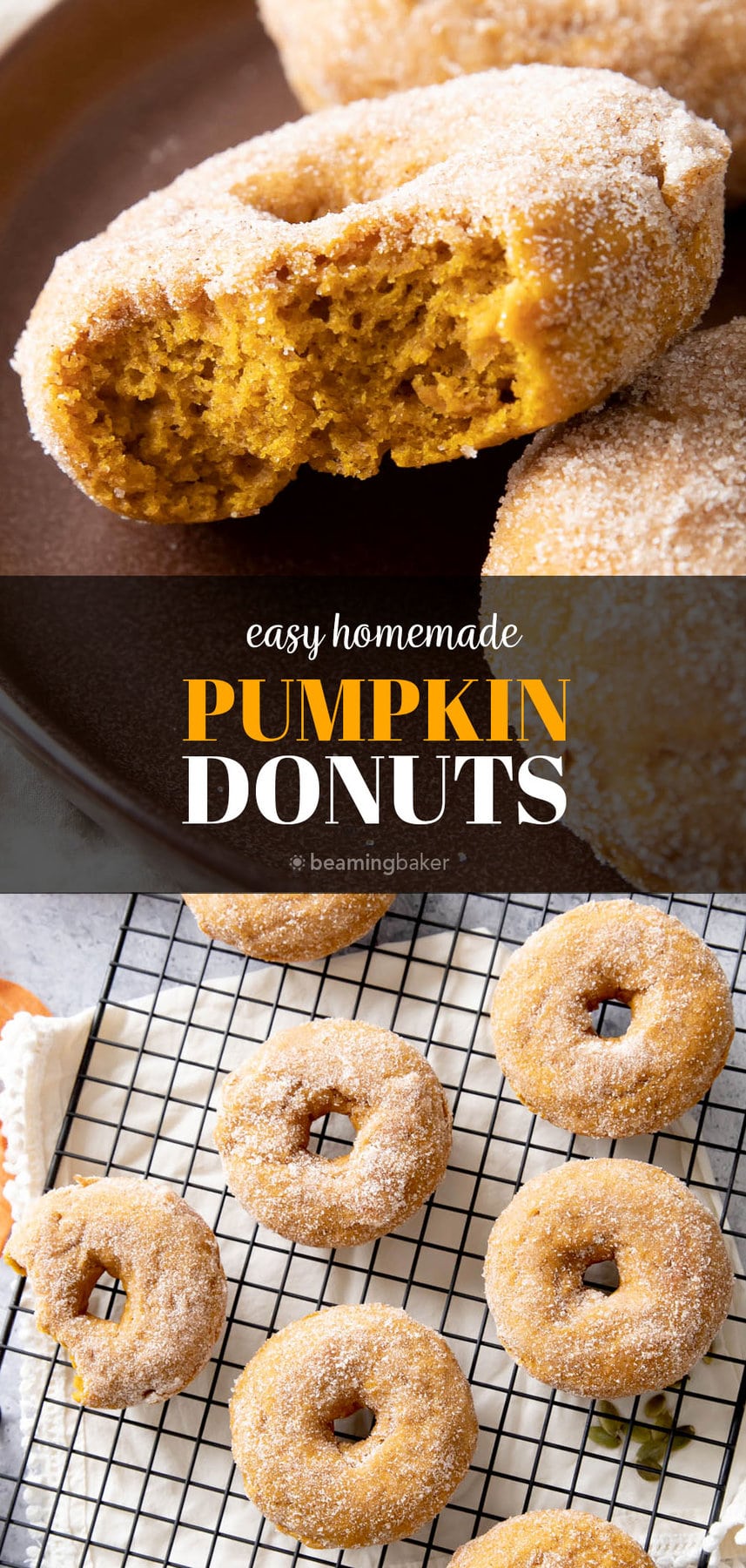 Pumpkin Donuts - Beaming Baker