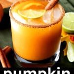 Pumpkin Cocktail short Pinterest image.