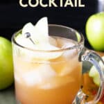 Apple Juice Cocktail short pinterest image.