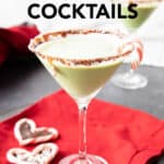 Коротке зображення Pinterest для рецептів святкових коктейлів.