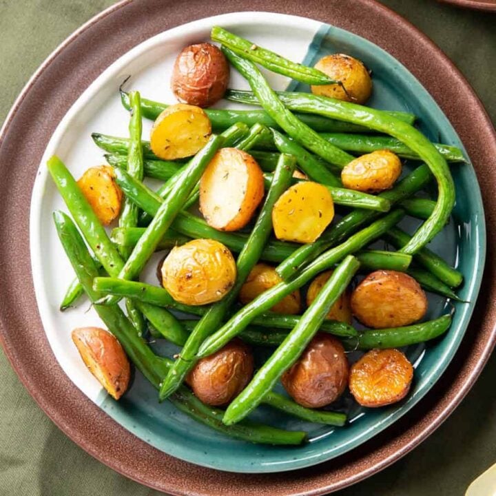 Roasted Green Beans And Potatoes - Beaming Baker