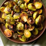 Maple Brussels Sprouts long Pinterest image.