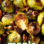 Maple Brussels Sprouts short Pinterest image.