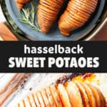 Hasselback Sweet Potatoes medium pinterest image.