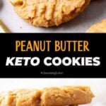 Keto Peanut Butter Cookies medium Pinterest image.