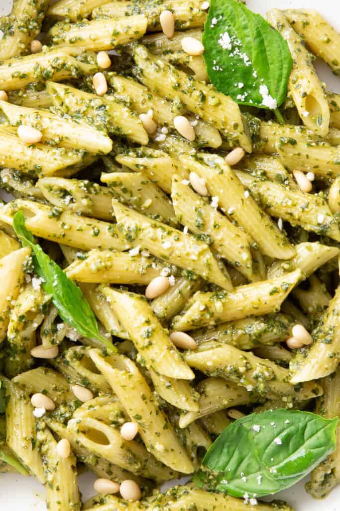 Pesto Pasta - Beaming Baker