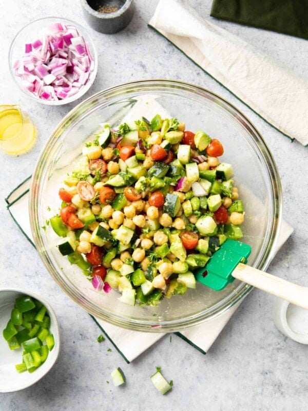 dinner table with this recipe and extra ingredients set out