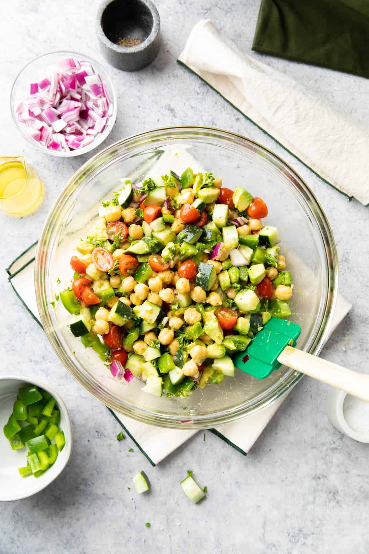 dinner table with this recipe and extra ingredients set out